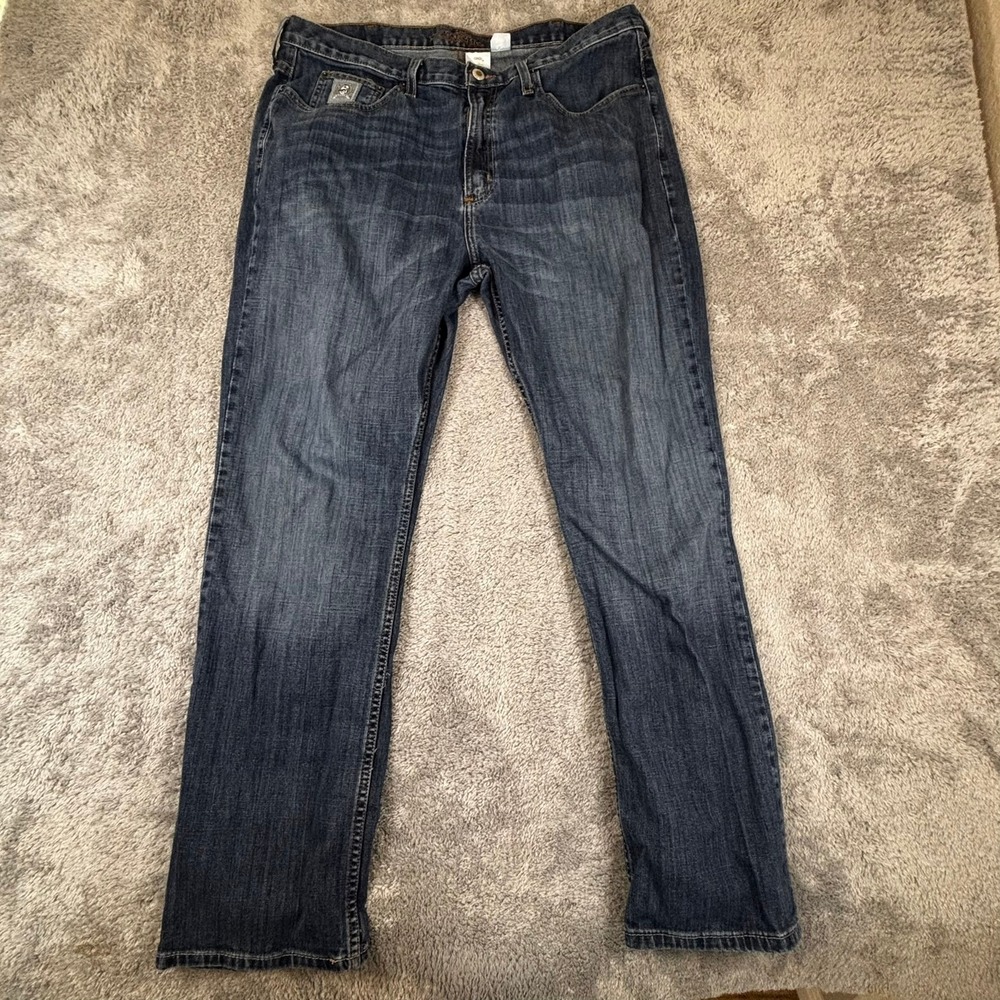 Cinch Mens Dark Wash Straight Leg Western Denim Jeans 38x32 MB98034006